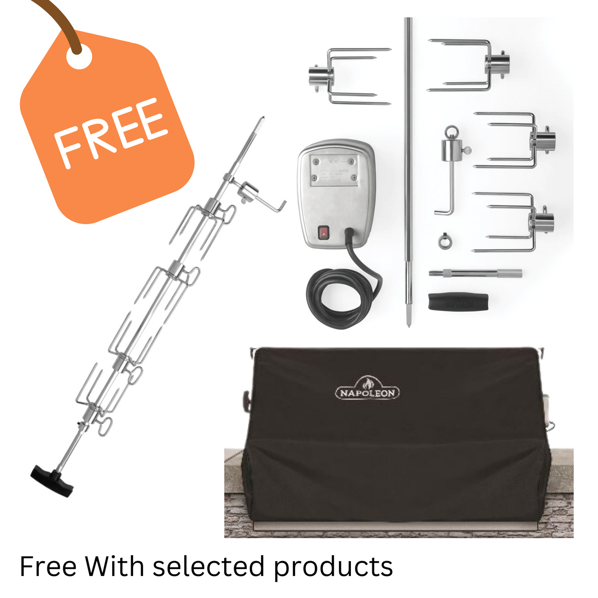 Napoleon Built-in Prestige PRO665 RB Gas BBQ BIPRO665RBPSS - FREE COVER & ROTISSERIE