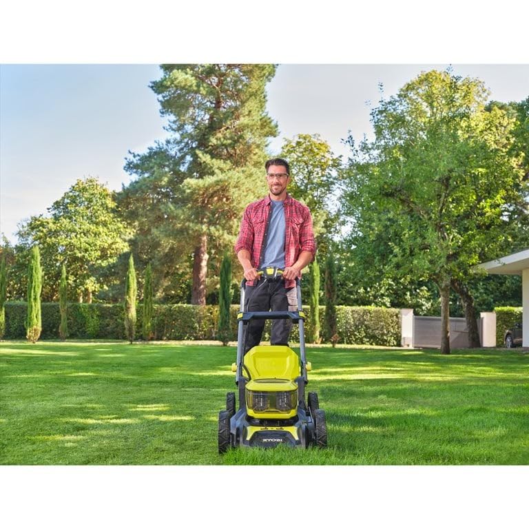 RYOBI 18V ONE+ Brushless Lawn Mower 46cm Cut (2 18V x 5.0Ah)