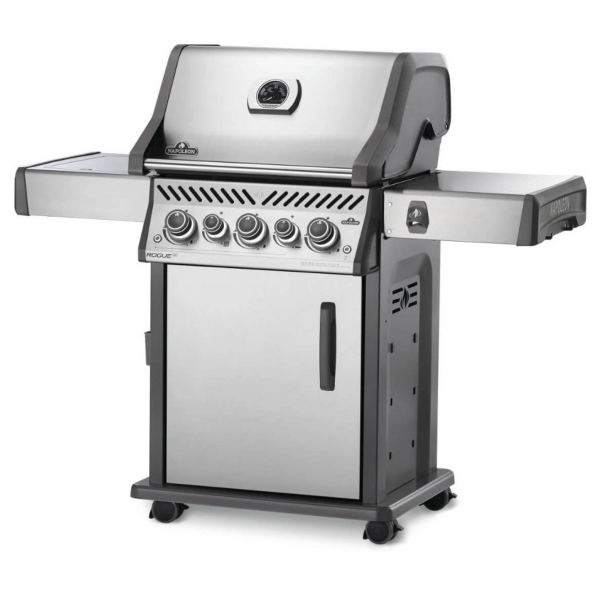 Napoleon Rogue SE 425 Stainless Steel Gas BBQ RSE425RSIBPSS-1 with Infrared Side Burner & Rear Burner | Free Cover & Rotisserie