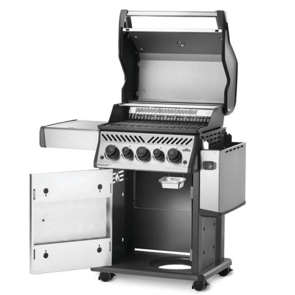 Napoleon Rogue SE 425 Stainless Steel Gas BBQ RSE425RSIBPSS-1 with Infrared Side Burner & Rear Burner | Free Cover & Rotisserie