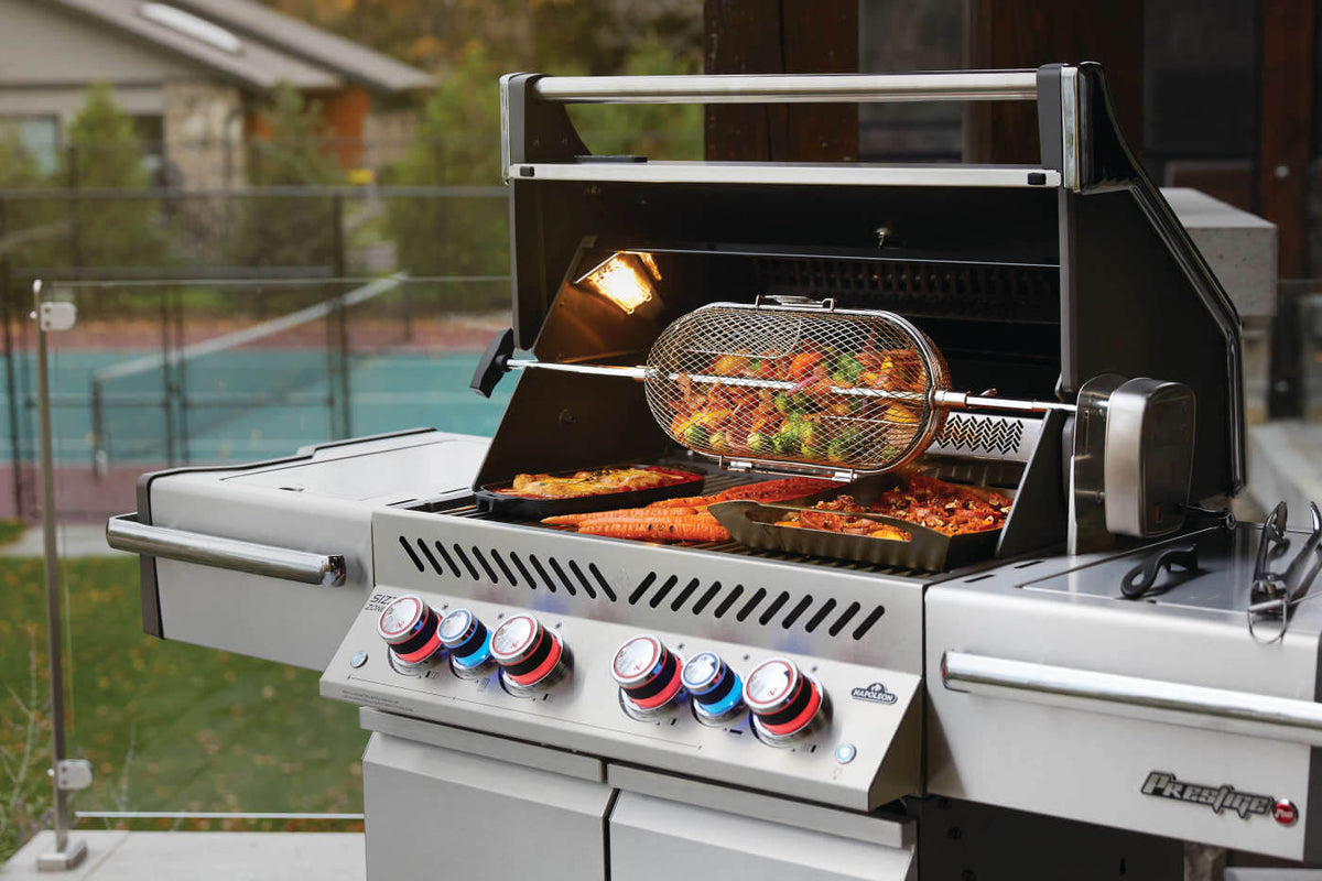Napoleon Prestige PRO 500 Gas BBQ RSBI PRO500RSIBPSS-3-GB - Free Rotisserie