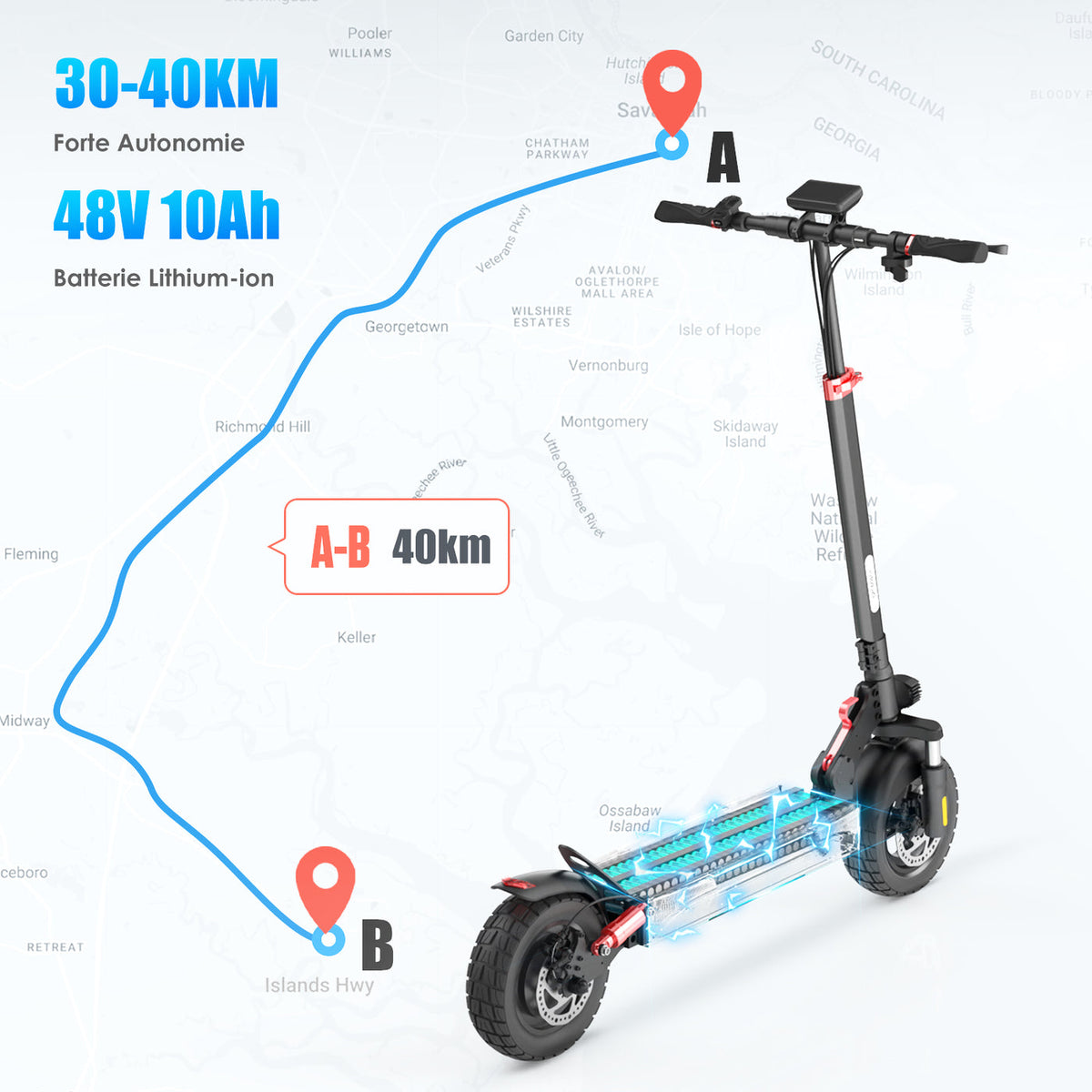 iX3 800W Off Road Electric Scooter