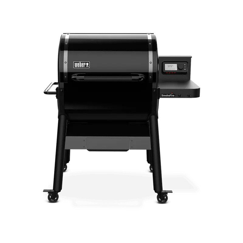 Weber SmokeFire EPX4 Wood Fired Pellet Grill, STEALTH Edition- Free 4 Bags of Pellets, Side Shelf and Front Shelf Included