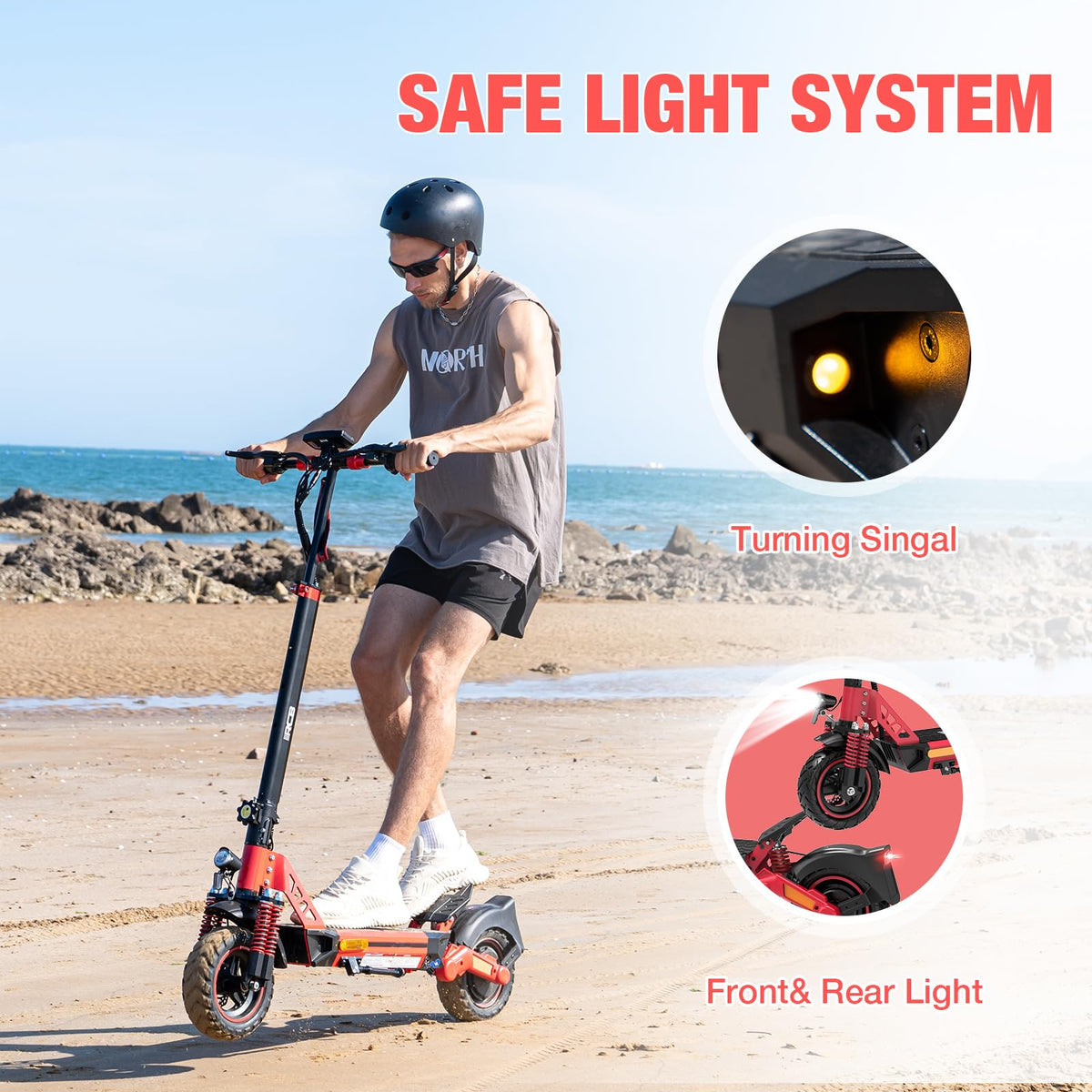 RCB D5 Electric Scooter Adults, E-Scooter, 90-100KM Range, 20.8Ah Battery, 500W Motor