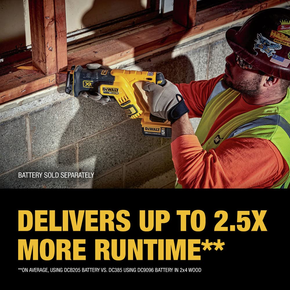 DEWALT 20V MAX* XR Reciprocating Saw, Compact, Tool Only (DCS367B)