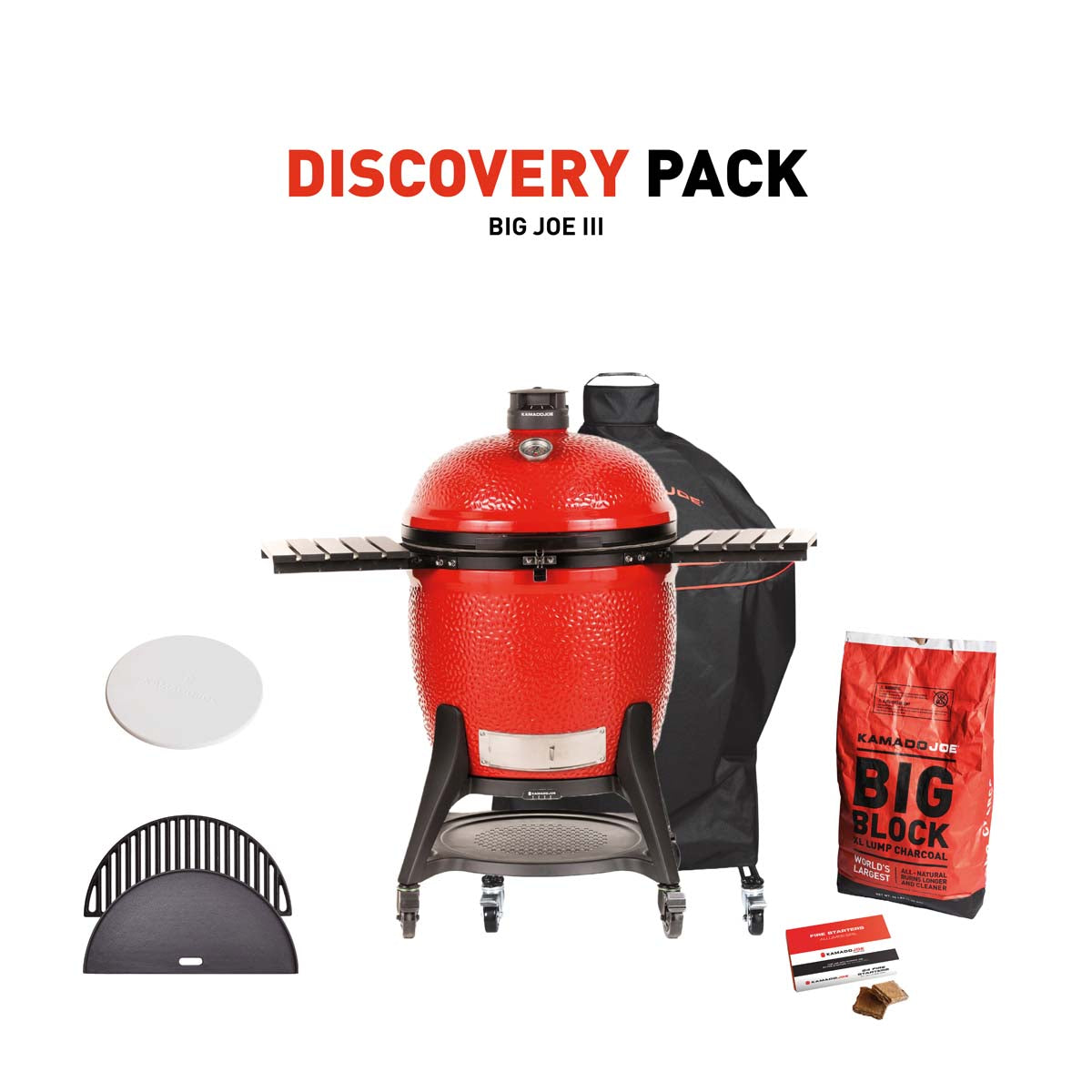 Kamado Joe Big Joe III Charcoal Grill With Discovery Pack