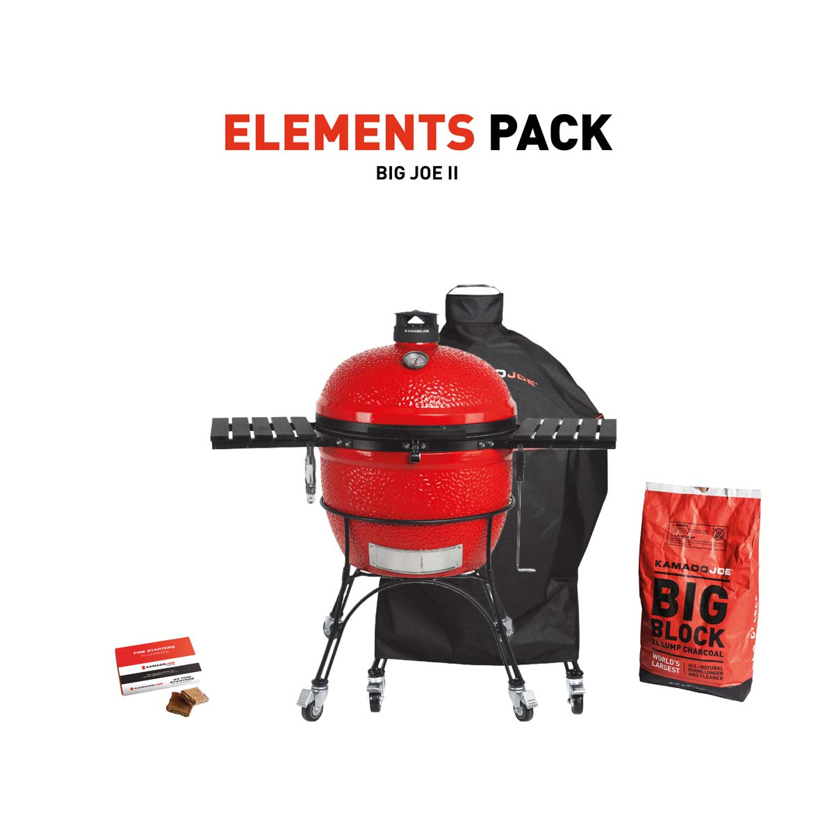 Kamado Joe Big Joe II Charcoal Grill With Element Pack
