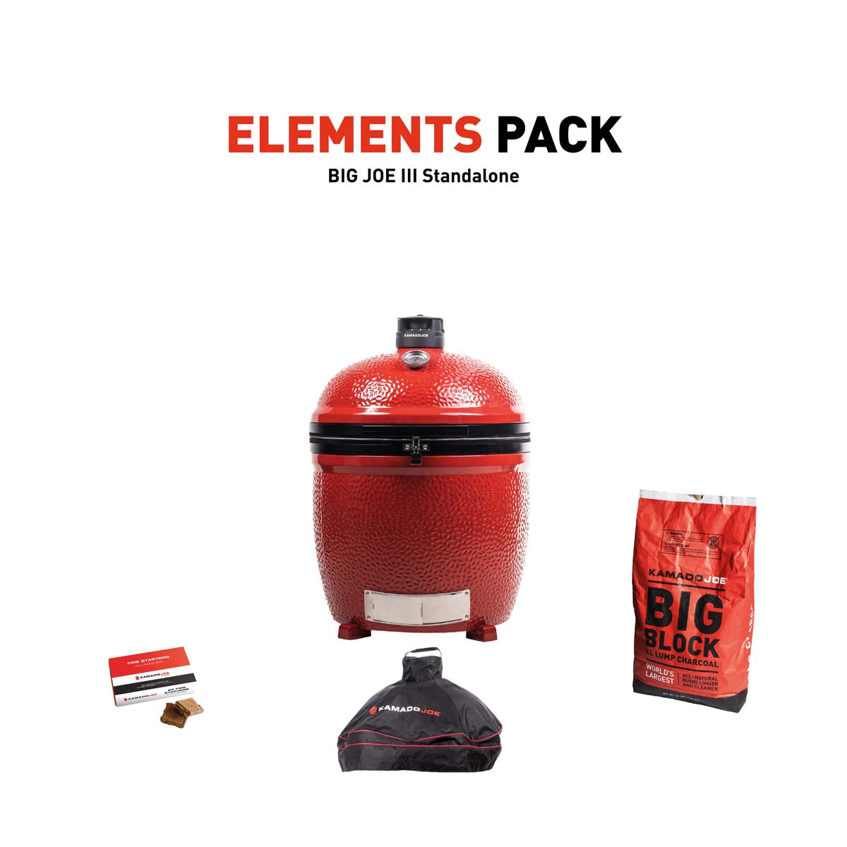 Kamado Joe Big Joe III Stand-Alone Charcoal Grill With Explorer Pack