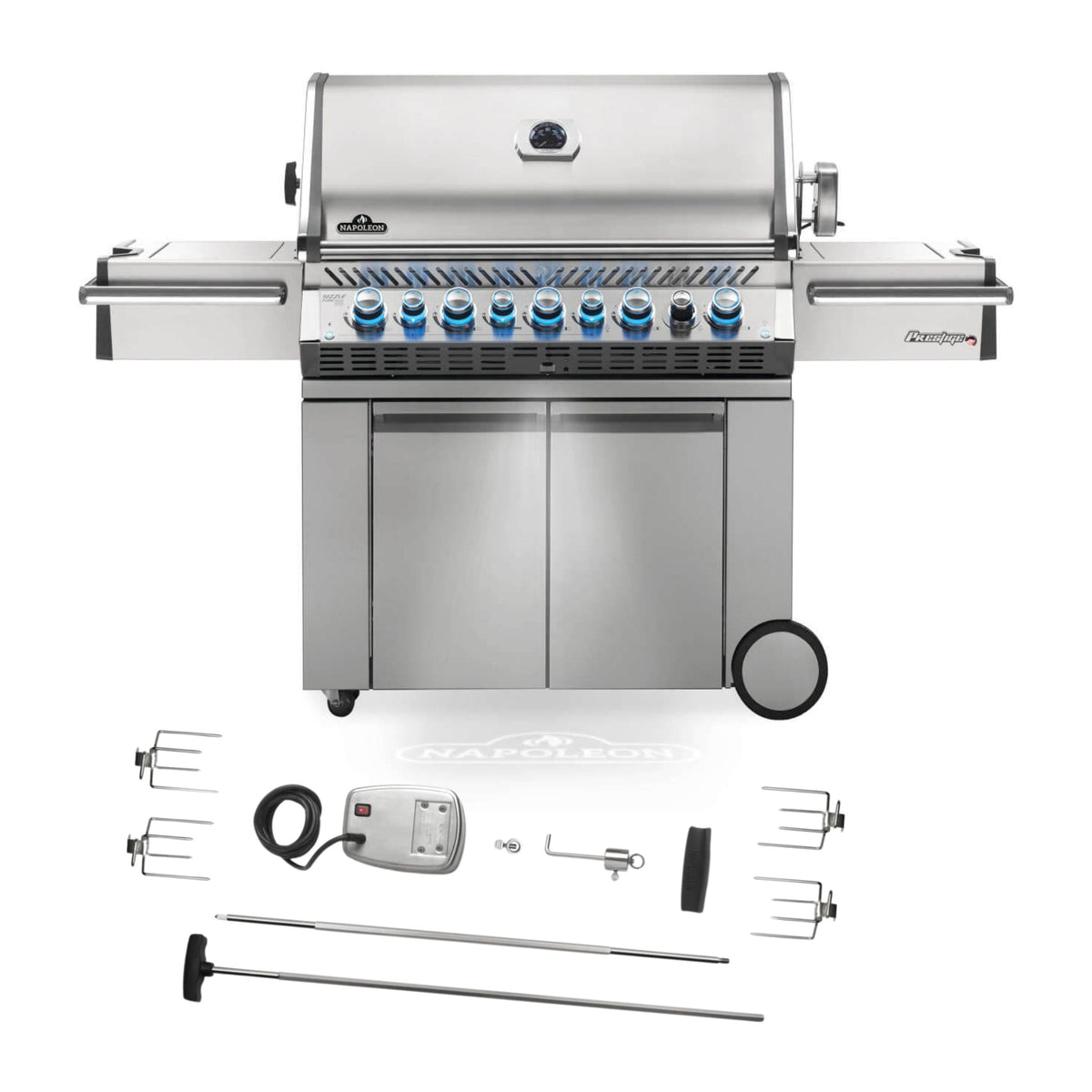 Napoleon Prestige PRO 665 Gas BBQ RSBI PRO665RSIBPSS-3-GB - Free Rotisserie and Cover